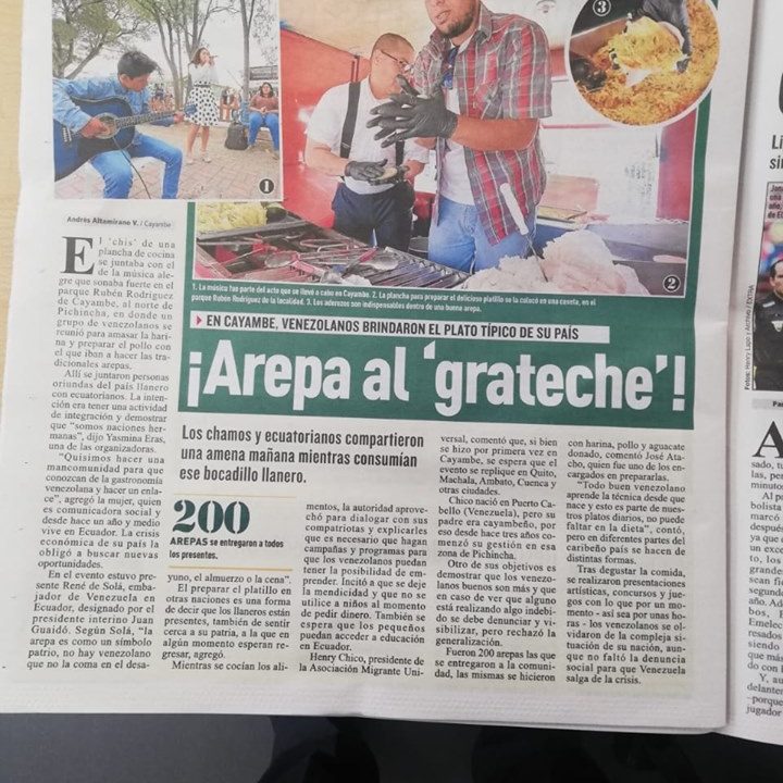 Arepazo en Cayambe